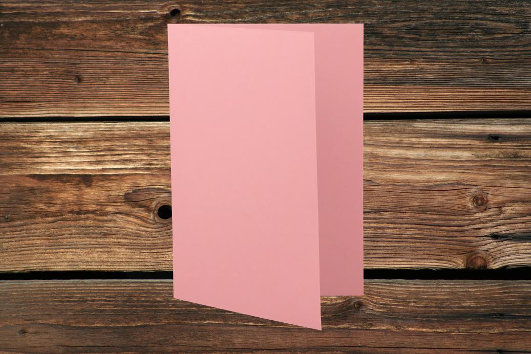 Klappkarten 110/220x170 mm hochdoppelt Dunkelrosa 230 g/qm